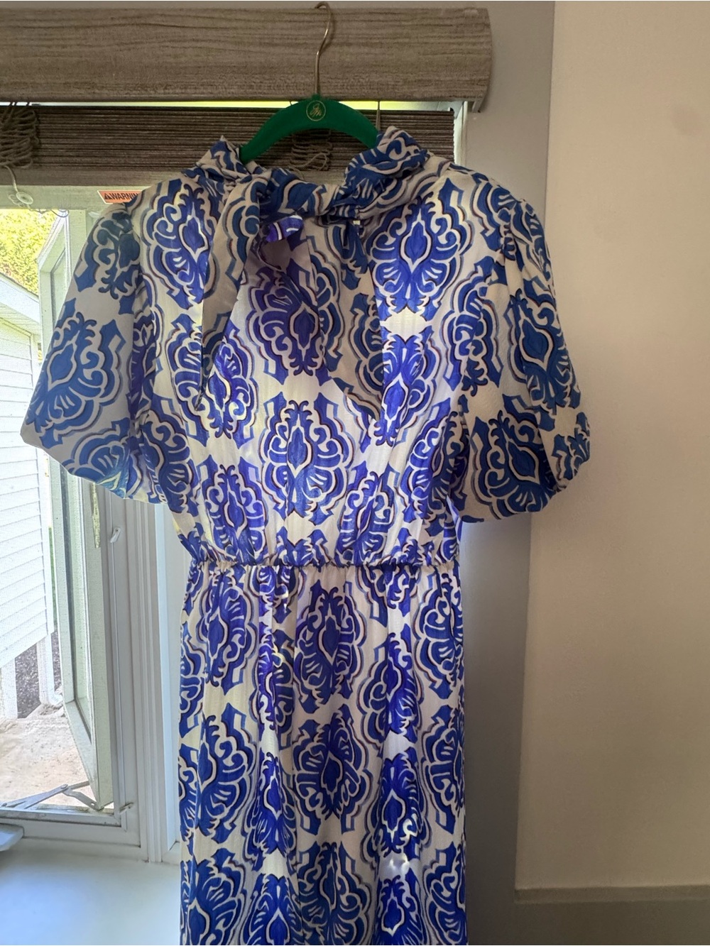 entro Blue and White Printed Maxi Dress - Picture 8 of 11